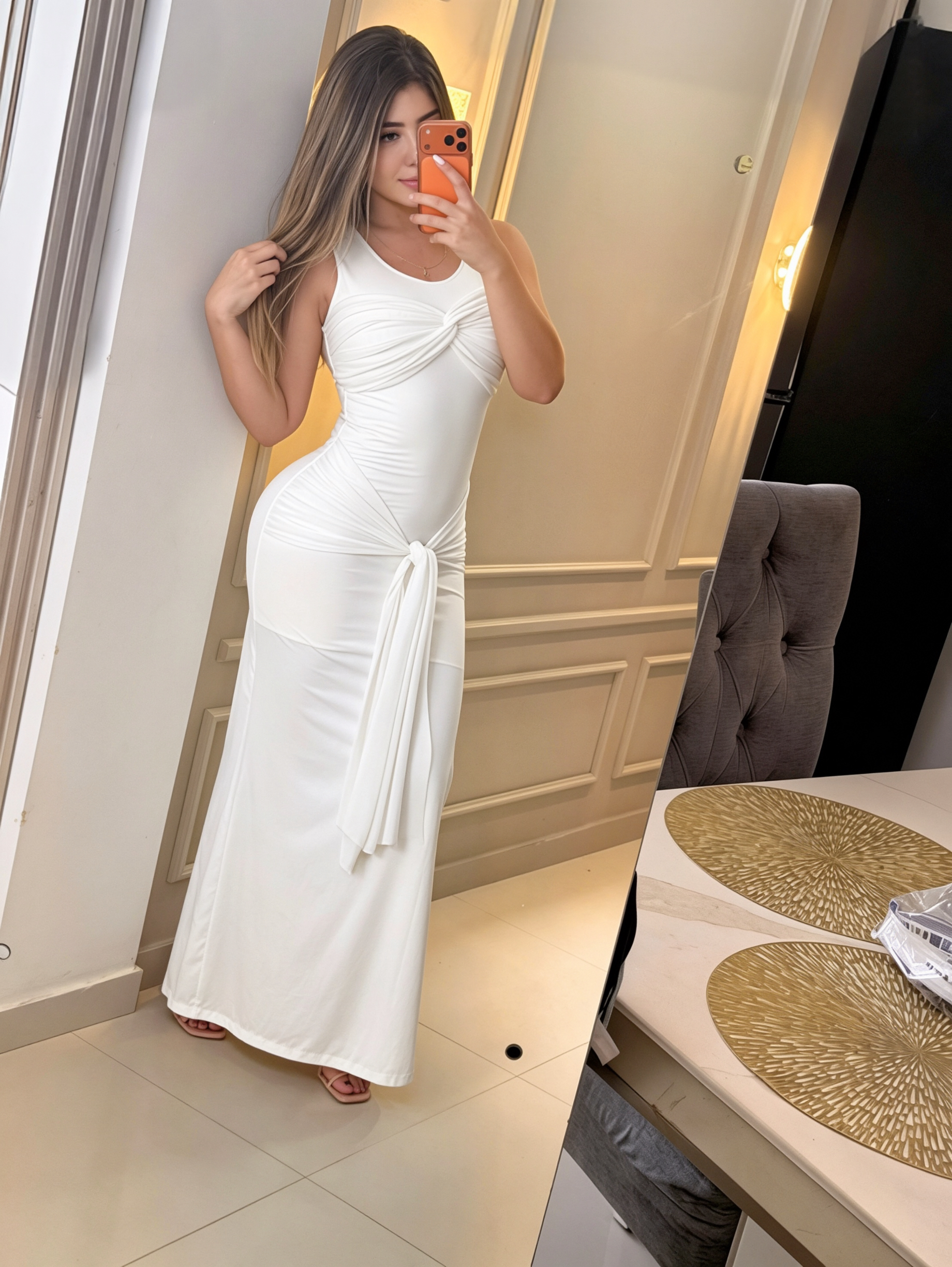 VESTIDO MANGA SISA Y MAYATEX