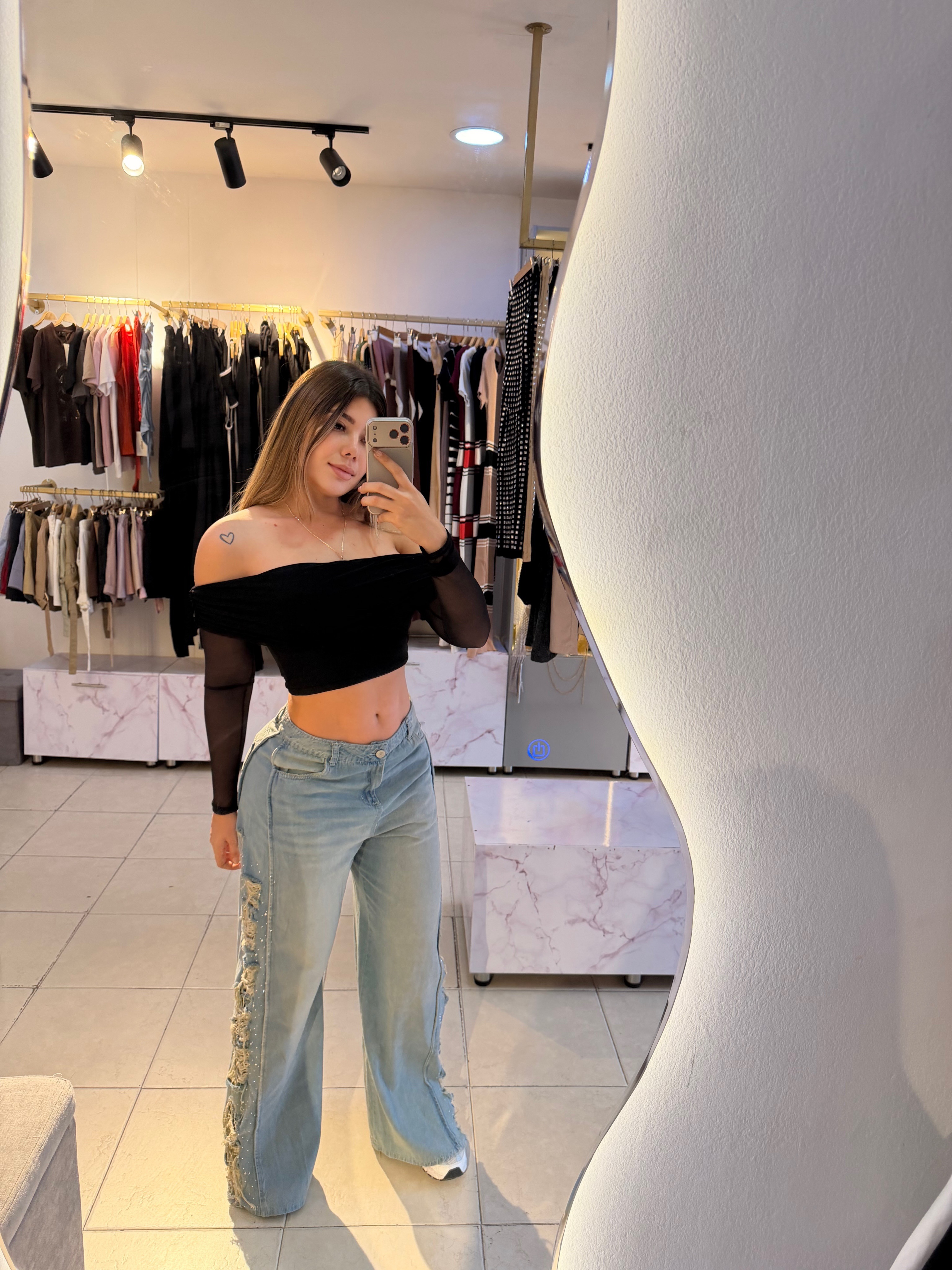 CROP TOP, MAYATEX MANGA, LARGA BANDEJA